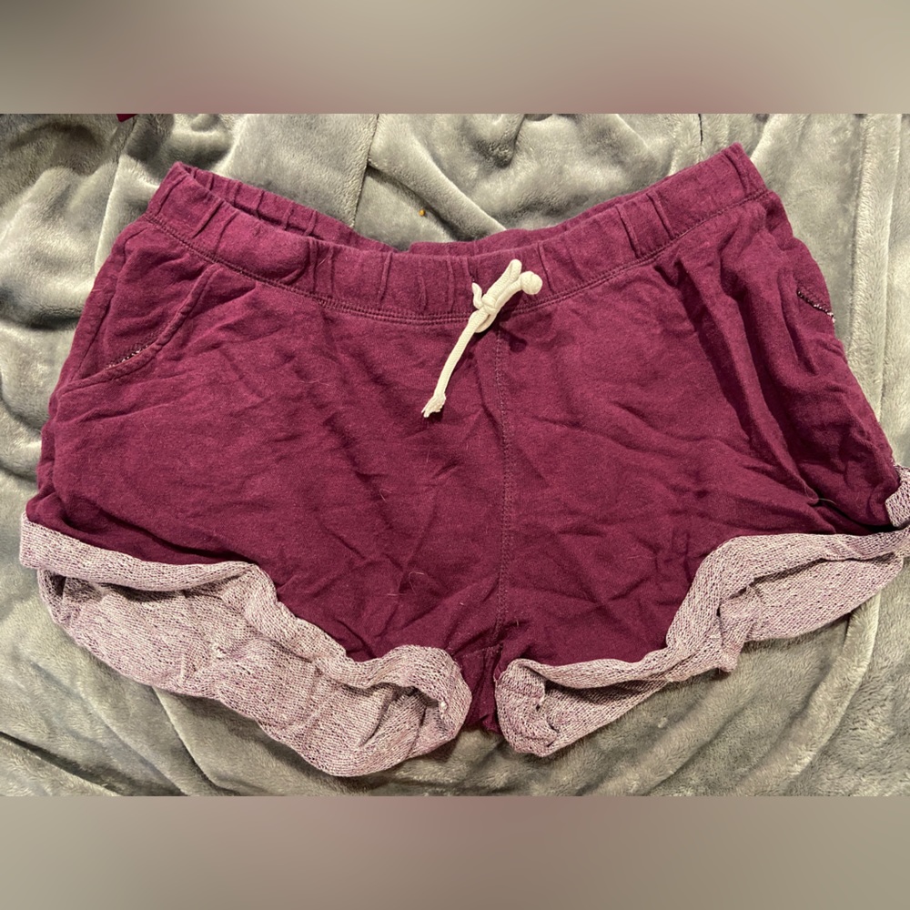 Maroon sweat shorts